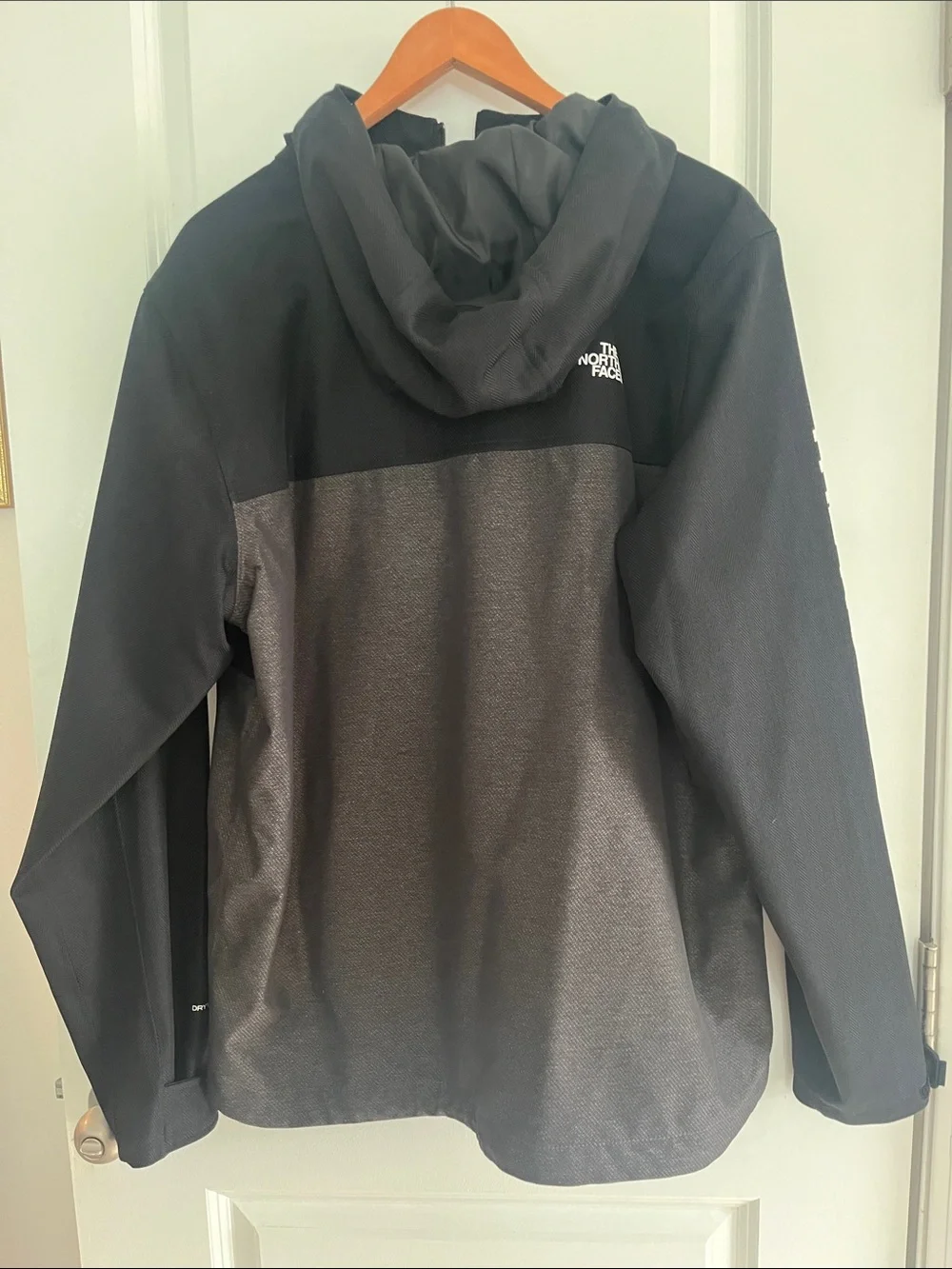 The North Face Two-Tone Black & Charcoal Hooded Zip Jacket